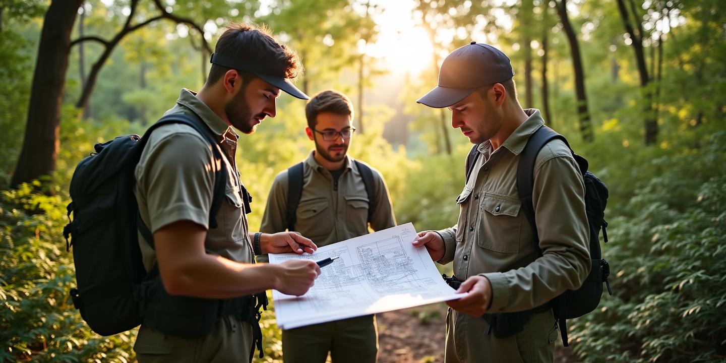 L'équipe de SylvaDesign collaborant sur un site de projet forestier à Ivry