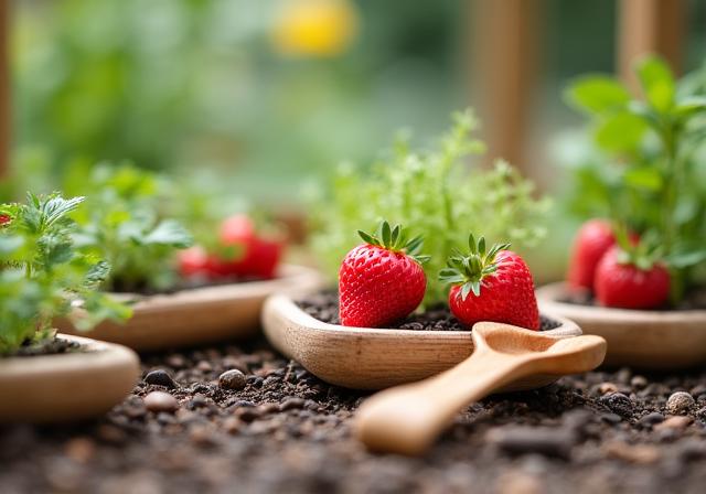 Jardin sensoriel en crèche
